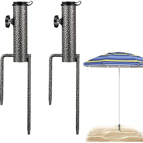 Sonnenschirmständer mit Rasenanker, abnehmbare Gartenstütze aus Stahl (1/5)