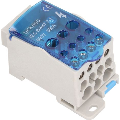 Boîte de distribution de bornes 500 A, bornier sur rail DIN 35 mm, boîte de jonction d'alimentation 690 V CA (1/5)