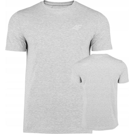 T-shirt sportiva 4F in cotone grigio, taglia M (1/5)
