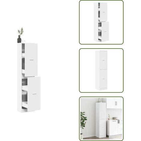 vidaXL Armoire d'apothicaire blanc 40x41x174,5 cm bois d'ingénierie