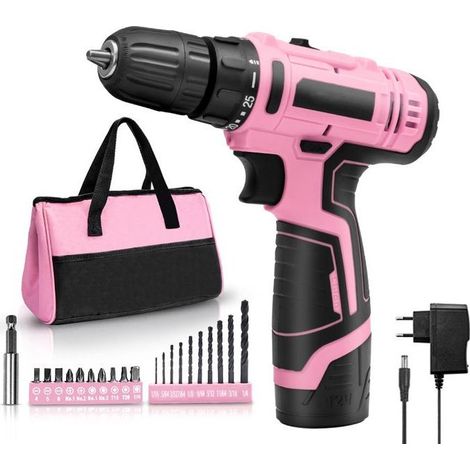 Online Store - Perceuse à percussion rechargeable batterie au lithium 12v perceuse torche tournevis électrique (1/5)