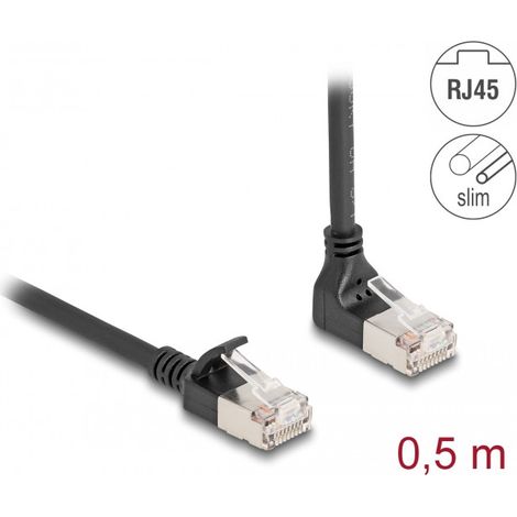 DeLOCK 80286 câble de réseau Noir 0,5 m Cat6a S/FTP (S-STP)