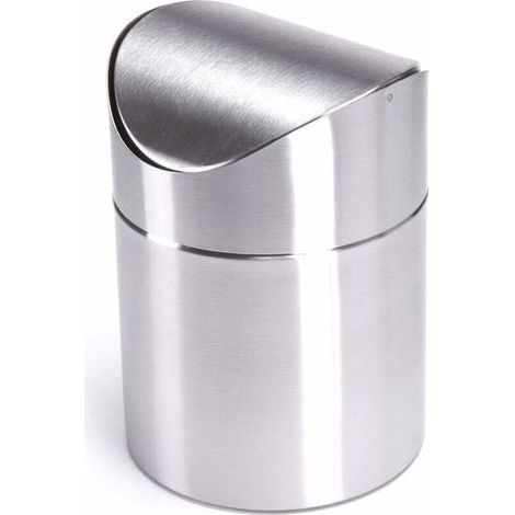 Candyse Poubelles de table Poubelles de table Poubelles de cuisine Poubelles cosmétiques Couvercle basculant en acier (1/4)