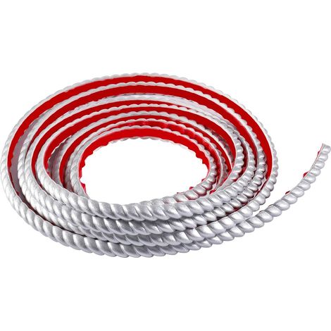 Dekorative Streifen, 2 Meter lang, für Tapetenbordüren, Decken- und Wanddekoration (10 mm, silberfarben, 2 Streifen). (1/5)
