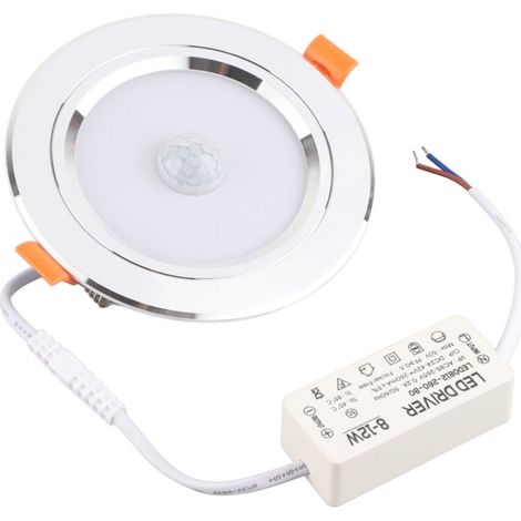 Plafonnier LED à Détection de Présence 9W, Luminaire de Plafond à Induction, 85-265V AC (1/5)