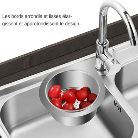 Panier Filtre Évier - Acier Inoxydable 304 - Pour Éviers Cuisine Angle - Anti-colmatage - Lot de 2 (1/4)
