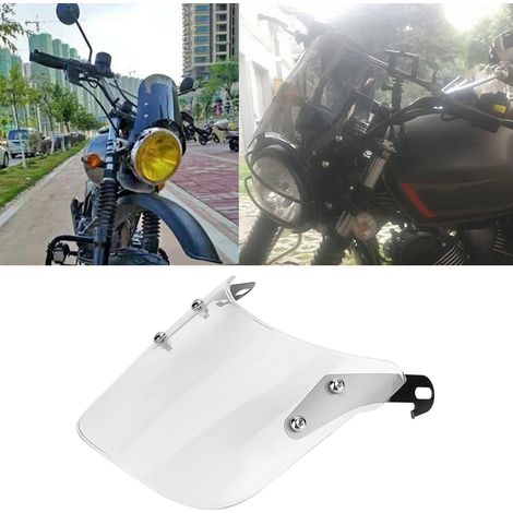 Klare Windschutzscheibe für Motorradscheinwerfer, Windschutzscheibe, Sicherheitsglas, Motorradscheinwerferabdeckung (1/5)