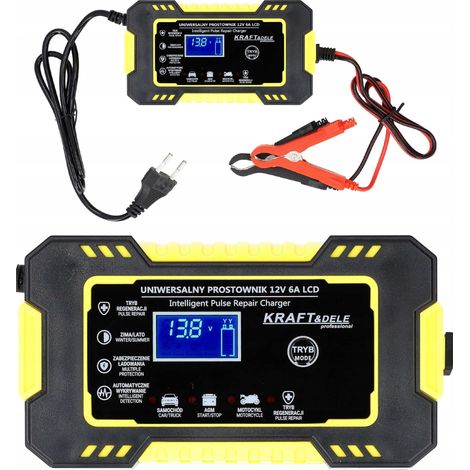 Chargeur de batterie universel intelligent LCD 12V 6A kraft&dele (1/5)