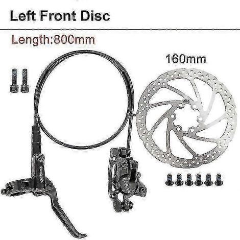 Frein de vélo Unique M8000 pour VTT, frein à disque hydraulique, étrier de frein à pression d'huile, diamètre 800/1400 mm (avant gauche et rotor). (1/5)