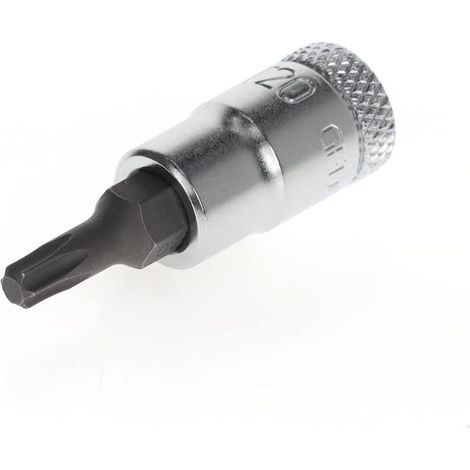 Douille tournevis pour vis TX femelle, Courte, T20, Taille 3,86 mm, 1/4" 6,3 mm, Douille tournevis, Outil, ITX 20 T20 (1/4)