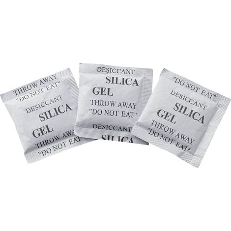 Tru Components – Lot de 10 sachets déshumidificateurs gel de silice 10 g – Absorption jusqu'à 40% – Régénérables 10 fois – Dimensions 72 x 57 x 3 mm (1/2)
