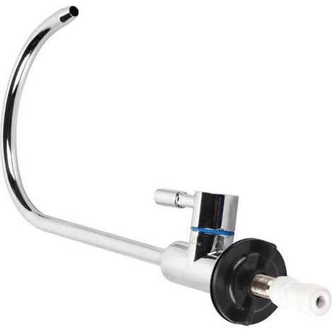 Robinet Filtre Eau - Acier Inoxydable 304 - Rotation 360° - Compatible Système RO - 1/4 Pouces - Chromé (1/4)