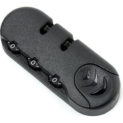 Lot de 2 cadenas à combinaison noirs à 3 chiffres pour valises et sacs de voyage. Cadenas à code, verrou fixe, antivol. (1/2)