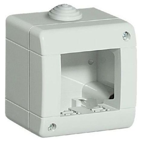 Custodia idrobox per esterno a 2 posti compatibile con vimar plana cassetta per interruttori ip40 (1/2)