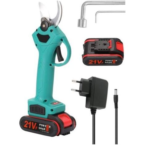 Sécateur électrique 21V – Coupe branches jusqu'à 30 mm – Batterie lithium 2000 mAh – Moteur à faible bruit et haute efficacité (1/5)