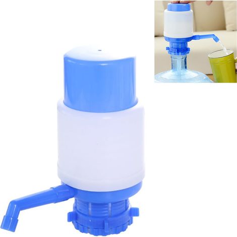 Bomba de presión manual para botellas de agua, modelo con filtro integrado, diseño robusto de ABS para uso doméstico y exterior. (1/5)