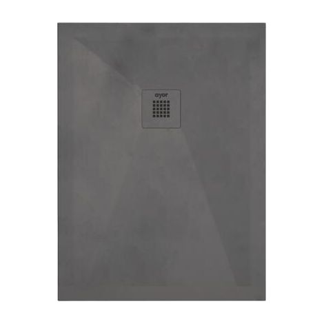 ONDEE - Plato de ducha NOLA 3 - Puede cortarse - 80x100x3cm - Resina - Antracita