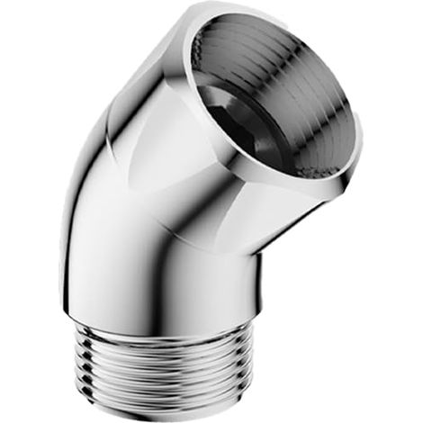 Adaptateur de Douchette 135 Degrés en Laiton Massif, Raccord Coudé pour Pommeau de Douche et Tuyau, Extension Pivotante Anti-Fuite avec Joint, Pièce Articulée Universelle (1/5)