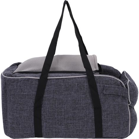 Siège auto pour chien avec console centrale, confortable et portable, avec poignée, rehausseur pour animaux de compagnie idéal pour les voyages et le camping. (1/5)