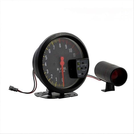 Drehzahlmesser für Autos, 11.000 U/min, 7 Farben, 12 V, modifiziertes Schwarz (1/5)
