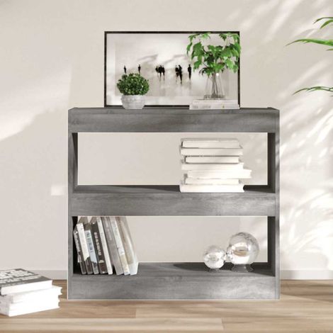 vidaXL Book Cabinet/Room Divider Grey Sonoma 80x30x72 cm (1/5)