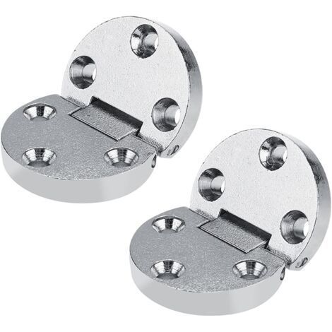 2pcs Zinc Alloy Shutter Hinges, Heavy Duty Folding Table Hinges Self Support Cabinet Hinges for Semicircle and Oval Table, Folding Flip Table (1/5)
