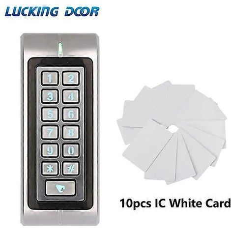 Clavier de contrôle d'accès étanche en métal DOOR ZKRT370, lecteur de cartes d'identité/à puce, système de contrôle d'accès WiegandIC version 10 cartes, 1000 utilisateurs (1/5)
