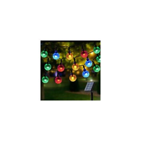 Luci a stringa solari per esterni - 12 m, 100 LED, 8 modalità, ideali per giardino, Natale e feste (multicolore) - Crezuo