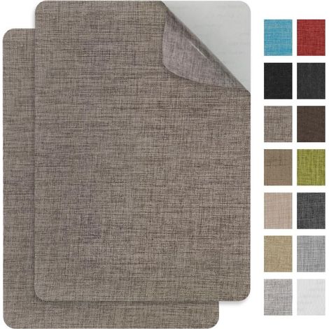 Sofa-Reparaturflicken – 2 Stück, 20 x 28 cm, dunkelgrau, selbstklebend, aus strapazierfähigem Stoff für Sofas, Autositze und Möbel (1/5)