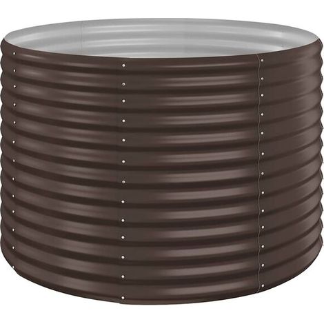 potager surélevé en acier galvanisé brun (1/5)