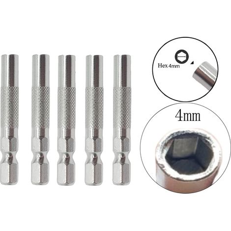 Adaptateur de mèche, Convertit 6,35 mm en 4 mm, Support magnétique pour un changement de mèche facile, 5pcs, Expédier dans les 24 heures-c (1/2)
