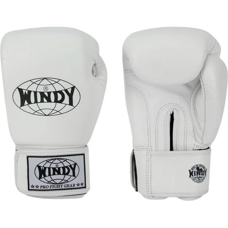 Windy Classic Boxhandschuhe aus echtem Leder, weiß, 14 oz