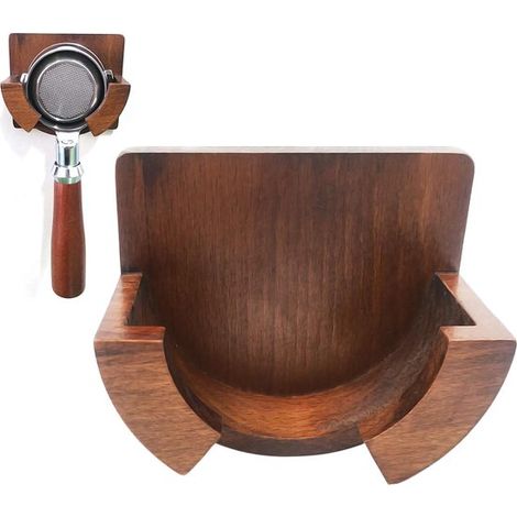 Soporte de pared para colador café, soporte filtro autoadhesivo, organizador café duradero portafiltros 51, 53, 54, 58 mm, soporte fácil instalar (1/5)