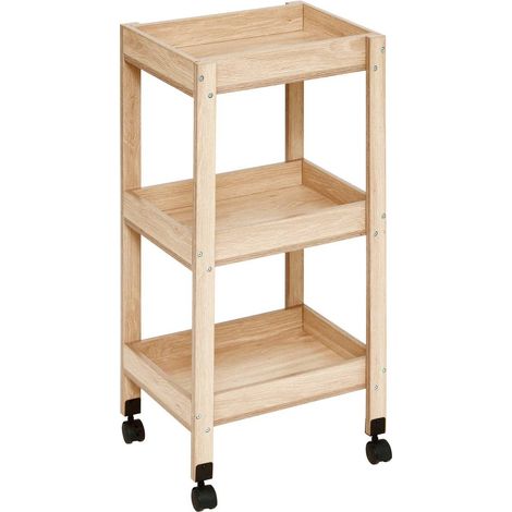 Credenza a 3 piani in legno chiaro abana - 5five