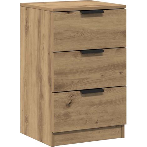 vidaXL Comodino Rovere Artigianale 40x36x65 cm in Legno Multistrato (1/5)