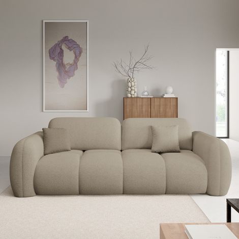 3-Sitzer-Sofa mit Bettkasten Livio Beige