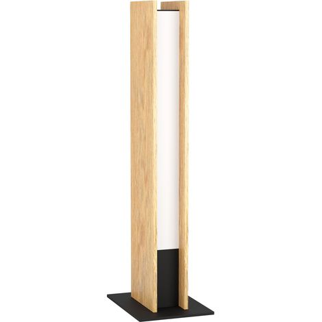 EGLO connect.z Smart-Home LED Tischlampe Anchorena-Z, Tischleuchte, ZigBee, App und Sprachsteuerung Alexa, warmweiß-kaltweiß, RGB, FSC100HB, dimmbar, Holz Tischleuchte