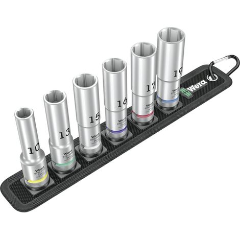 Wera Belt C Deep Juego de 6 Dados Largos Robustos (1/3)