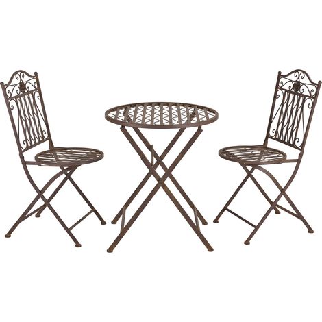 Set bistrot da giardino in metallo bronzo 030006935