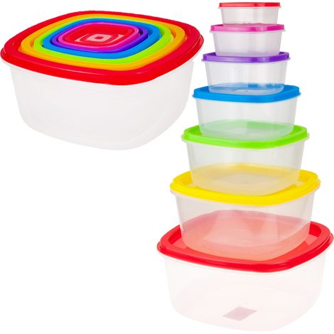 Juego de 7 recipientes para alimentos TG56581, ideal para la cocina.