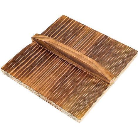 Couvercle pour poêle à tamagoyaki, couvercle pour poêle à omelette japonaise, couvercle de rechange pour poêle à œufs japonaise en bois-20.00X20.00X4.20CM-Dark Brown (1/4)
