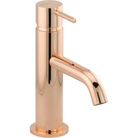 Mezclador de lavabo de oro rosa sin desague Gattoni Easy 2382/23RS  Sin Desagüe  - Oro Rosè (1/5)