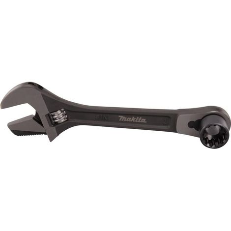 Makita – Clé à molette multifonction 200 mm – Largeur d'ouverture 30 mm – 10 douilles hexagonales 12 points – Mors réversible pour boulons abîmés (1/6)