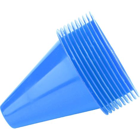 Lot de 10 supports de marquage en plastique pour cônes d'entraînement de football (bleu) (1/5)