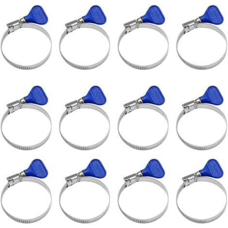 Bulk order of 12 pieces, 32 to 50 mm serrated 304 stainless steel, suitable for PVC, campervans, cars, fish tubes, and other inflatable equipment. (1/5)
