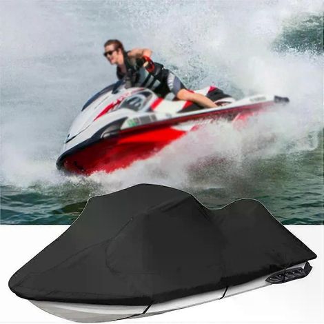 Wasserdichte 210D-Staubschutzhülle in Marinequalität mit UV-Schutz für Jetskis im Außenbereich, passend für Seadoo, Yamaha, Kawasaki, Waverunner und Polaris (JXLGV). (1/4)