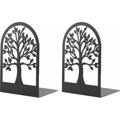 Serre-livres en métal pour livres, étagères anti-rayures pour bureaux, écoles et maisons, diviseurs de livres, CD, étagères de bureau (1 paire), (1/5)