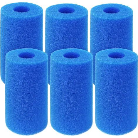 Éponge filtrante de type A, cartouche filtrante en mousse réutilisable et lavable pour piscine Intex de type A (2 pièces)-AquaForge (1/5)
