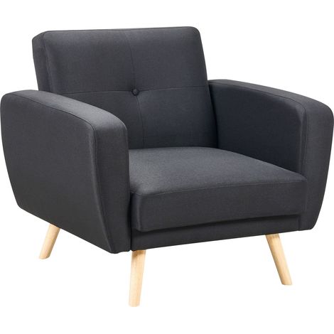 Recliner Chair FLORLI Fabric Black (1/5)
