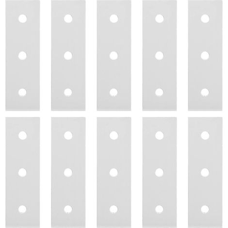 10 plaques de jonction plates en aluminium, droites et faciles à réparer, modèle 3030-3 trous. (1/4)